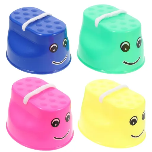 Balancing Stilts for Kids, 8 Pcs Plastic Walking Stilts Children Monster Feet with Rope for Balance Coordination