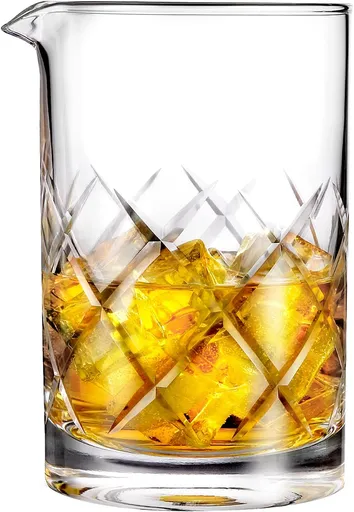 Professional 24 Oz Cocktail Mixing Glass, Thick Bottom Seamless Crystal Mixing Glass