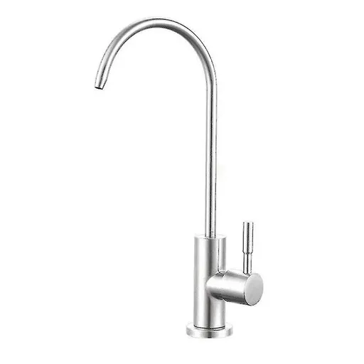 Drinking Water Faucet Kitchen Mixer Stainless Steel Water Filter Faucet, 360 Degree Rotation, 12.2x27cm Overall Size, Silver/Black Finish Options