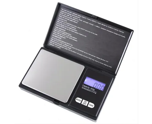 Precision Scale 0.01g, 500g/0.01g, Pocket Scale with LCD Display, Small Jewelry Scale, Kitchen Scale, Precision Scale with Tare Function