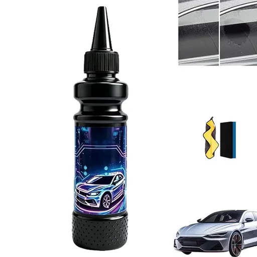 Car Windshield Oil Film Remover Cream with Sponge, Glass Emulsion Cleaner & Glass Oil Film Remover for Cars, Removes Oils, Grease & Fog, Instantly Restores Clarity