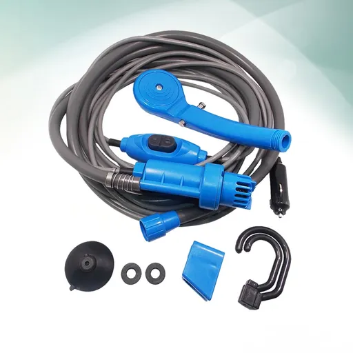 Portable Outdoor Camping Shower Blue 1Set 7.1x3.1x1.6in Plastic