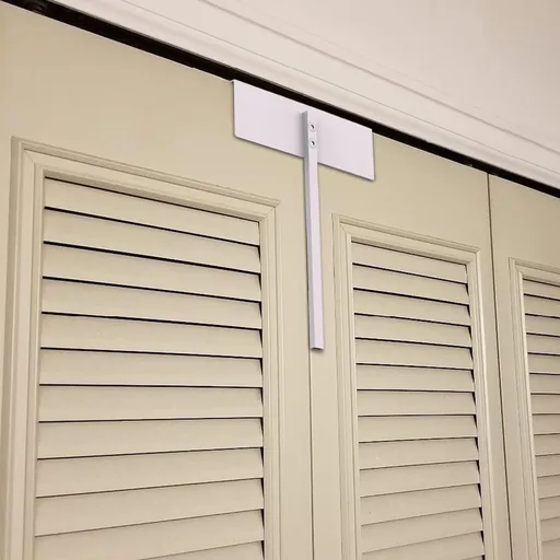 Metal Bifold Door Lock - Double Door Locks Keep Cats&Dogs Out of Closets, Cabinets, Pantry - No Need Install (2PC)