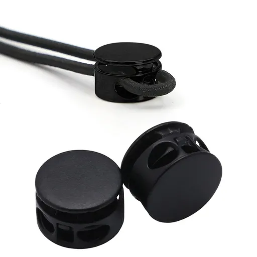 50pc Double Hole Metal Spring Stoppers, Round Drawstring Cord Locks Toggles for Clothing & Bags