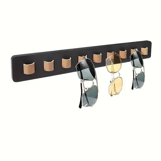Wall Mount Glasses Storage Rack for Sunglasses Organizer Home Display Rack - Black