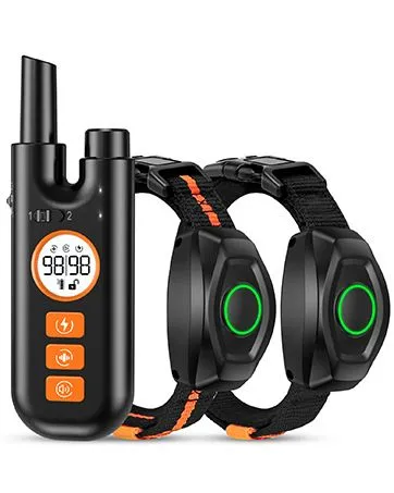 Rechargeable Dog Training Collar (2 Dog Set) - Waterproof Remote Anti Bark Collar with 3 Safe Training Modes and Ultra Long 800M Control Range