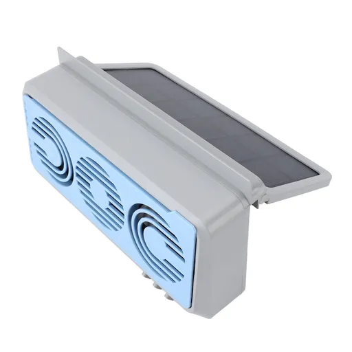 Car Solar Exhaust Fan Cooling Fan Quiet Multifunctional Solar Power Car Window Vent Fan Air Circulation Air Purification Fan Grey
