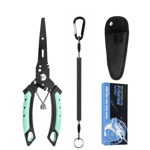 Outdoor Fishing Multifunctional Stainless Steel Long-Mouth Lure Clamp,blue