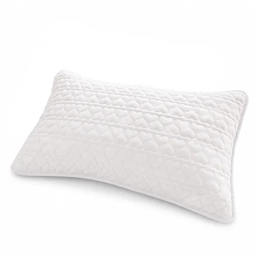 Skin-friendly and comfortable Pillow Protector 48x74cm White（Pack of 1）- Sweat and Oil Resistant Polyester Pillowcase with Quilted Padding, Easy Clean Bedding Cover for Home Use