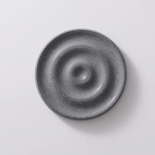 6-Pack Dark Grey Instant Dry Diatomite Round Coaster Tray(10x10CM) - Ultra-Absorbent Bathroom Sink Caddy & Cup Mat