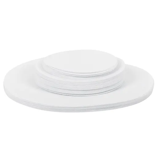 Felt Dish Protection Pad AntiFriction Storage Separator Insulation Mat Food Plate Porcelain Divider(White 48PCS)