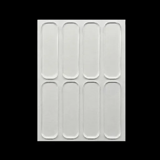 Clear Silicone Door Handle Bumper Strips 8 Pack Long Strip Self Adhesive Anti Collision Pads for Doors Cabinets Refrigerators 35 x 10 x 2 mm