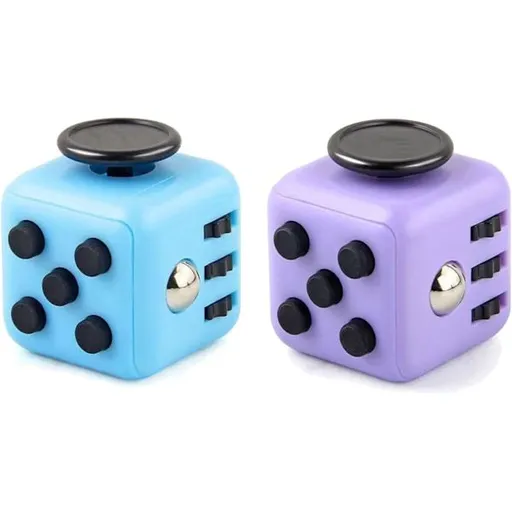 2-Pack Fidget Cubes, 6-Function Finger Desk Accessories