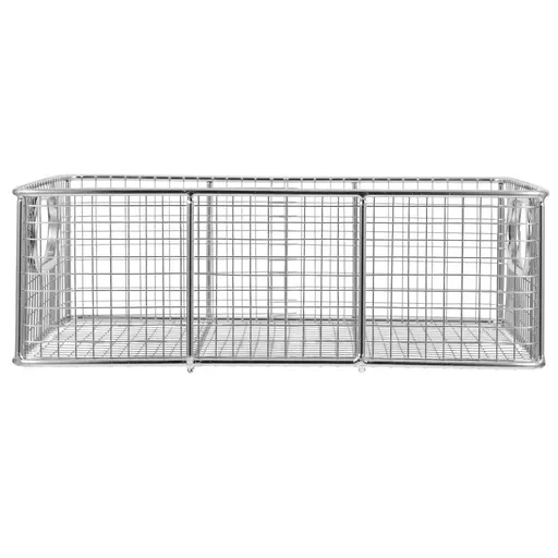 Durable Stainless Steel Frying Basket with Handle for Kitchen Use Silver