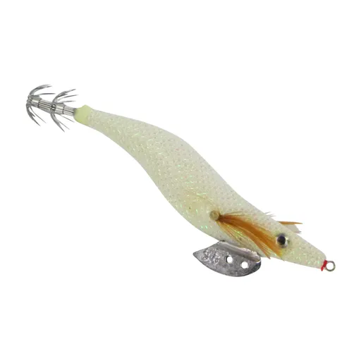 Finesse Rumoika Squid Jig, White Glow, size 3.5, 2 pack