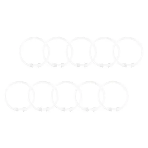 10-Pack Clear Round Shower Curtain Hooks for Bathroom Rods, Shower Hooks for Hanging Curtains Easily