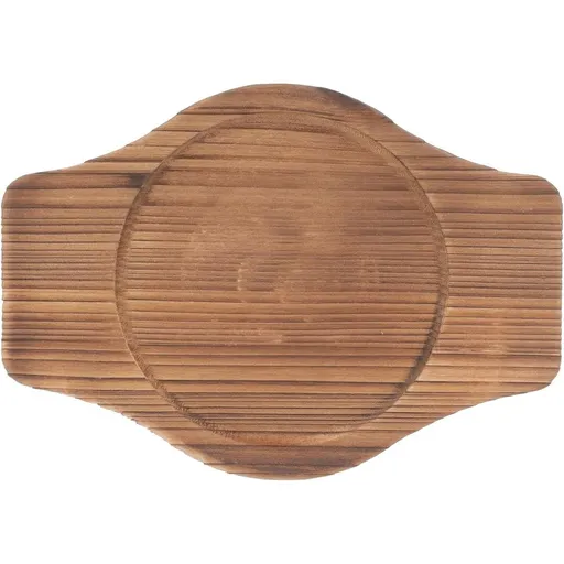Wooden Stone Pot Base Plate with Side Handles for Small Soup Pots and Casseroles