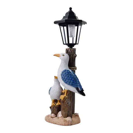 Pelican Garden Statue with Solar Lantern Pelican Solar Light for Outside Decor Sculptures & Statues Lights for Lawn Decor B