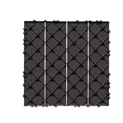 Interlocking Deck Tiles 54 Pack 12"x12" Waterproof for Porch Dark Brown
