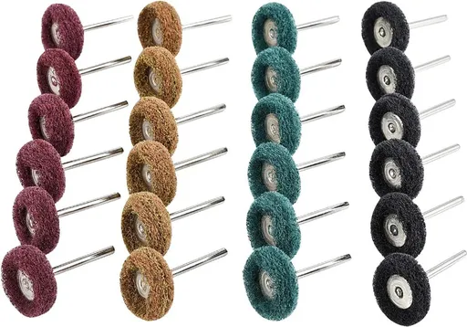 40 Piece Drill Polishing Set Compatible with Dremel, 25 mm, Grit 80 to 300, for Wood Stone Jewelry and Watches