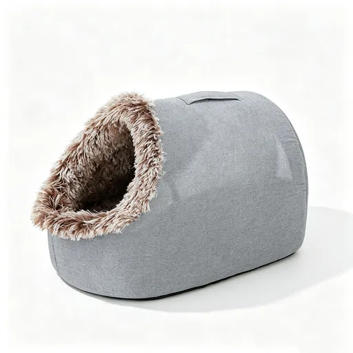 Winter thick and warm, portable plush pet nest,Medium-Dark Gray