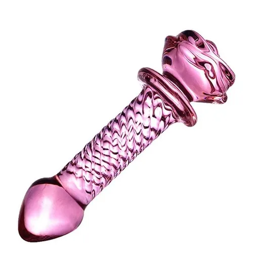 House Of Dasein Pink Rose Smooth Anal Beads Butt Plug Glass Dildo - Rose - 14.5Cm X 3.5Cm