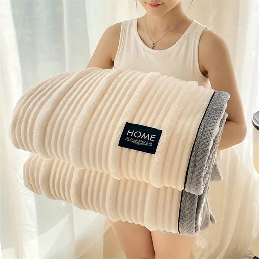 A-Class Rabbit Fur Blanket Soft Blanket Home Decor Blanket Comfortable Blanket - Ice blue - Size L 200-230cm