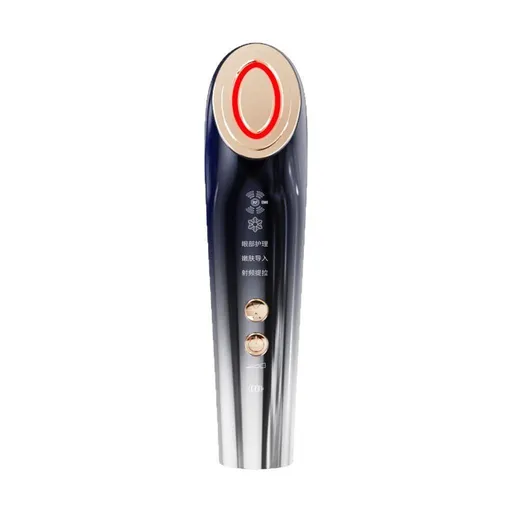 At-Home Facial Massager Beauty Device, 4-in-1 Microcurrent Face Lifting Tool with Red Light Therapy, Eye Care & Serum Infusion, Portable Skin Tightening Machine