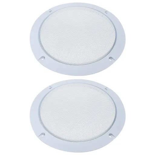 White ABS Plastic Car Speaker Decoration 2-Pack for Projects, Home and Custom Installations
