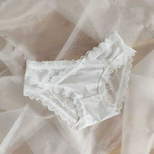 SHUFENTING Lace Women Panties Nylon Breathable White M (45.00 kg-55.00 kg