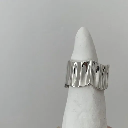 JZ0943 Simple Temperament | Retro Silver Elegant Ring | Christmas Elegant Daily Gift | Tarnish Resistant Adjustable Simple Temperament Women's Office Ring