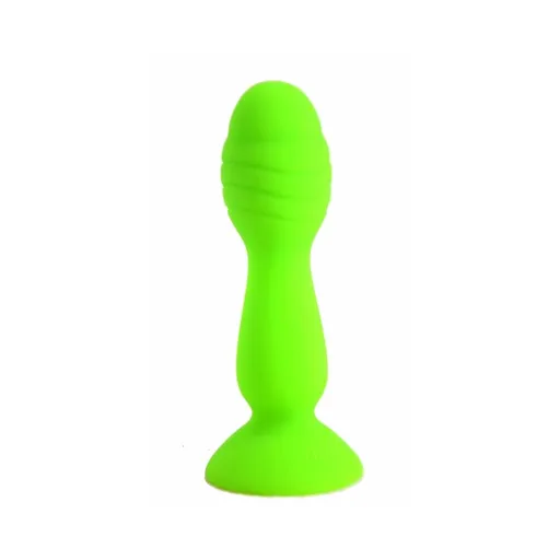 House Of Dasein Colourful Silicone Butt Plug Beads Suction Cup Anal Trainer Beginners - Green - Style B