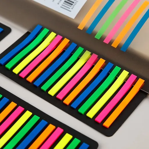 5pcs Fluorescent Sticky Notes Annotation Tabs Household Page Markers Tabs Transparent Highlighter Tape Colored Labels Portable
