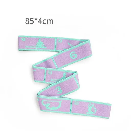 8 Grid Purple Green | Flexibility Training Yoga Band | Christmas Flexibility Boost Gift | for Adult Daily Yoga Practice