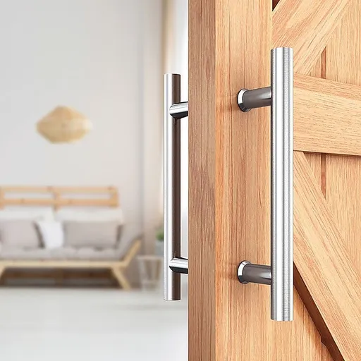 Round 300mm Stainless Steel Push Pull Door Handle for Wood Glass