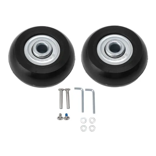 2pcs Suitcase Caster Wheels Replacement Mute Rubber Swivel Caster Wheels Bearings Repair Kits 43mm X 18mm