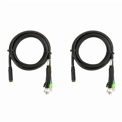 2pcs 1.3Meters Motor Connector Cable Universal Male 9 Pin Connector Fit EBike Electric Bicycle