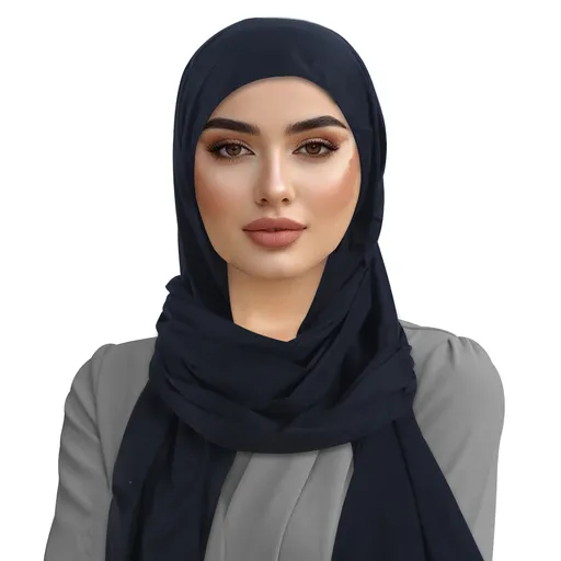 Women's Cotton Headscarf Head Cover Tulband Hat - Black - 1 Piece