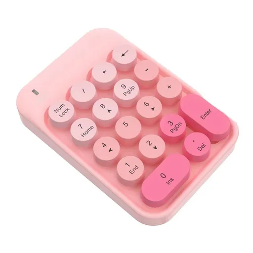 2.4g Wireless Numeric Keypad Cute Mixed Color Financial Special Nine-Key Password Carry It Easily,Pink Mixed Color