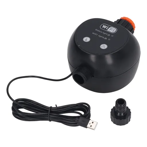 Sprinkler Timer WiFi Remote Control Smart Automatic Irrigation Controller for Garden Yard Lawn Black