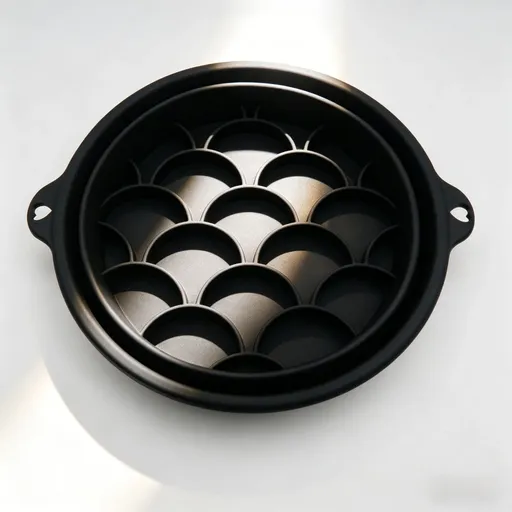 Rejuvenating Facial Ice Bath Bowl, Foldable Silicone Ice Water Basin for At-Home Spa Skincare, Portable Fish-Scale Textured Cold Plunge for Face to Soothe, Depuff, and Refresh Your Glow Anytime, Anywhere (Black)