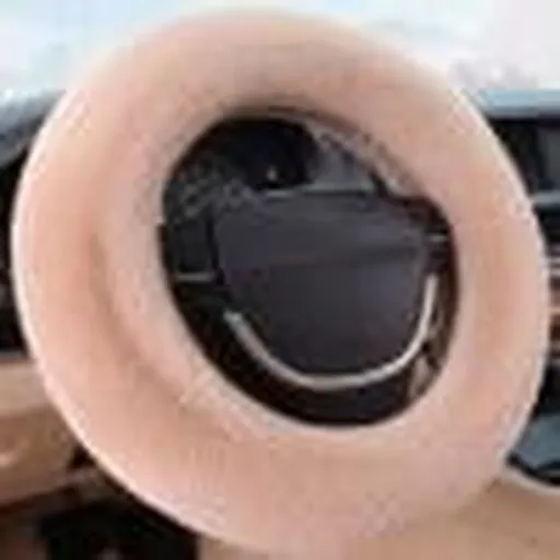 Furry Car Steering Wheel Cover, 14-15 inch Automotive Fluffy Soft Breathable Warm Non-Slip Vehicle Steering Wheel Protector Interior Decoration for Man Women Girl, Universal for Truck SUV