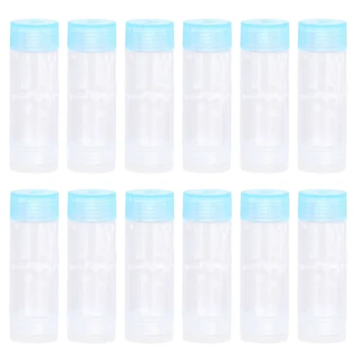 12PCS Contact Lens Case Transparent Portable ABS Contact Lens Box for Teen Travel Outdoor Daily Use