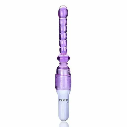 House Of Dasein Silicone Jelly Anal Beads Vibrator Butt Plug Bdsm Flexible Waterproof - Purple