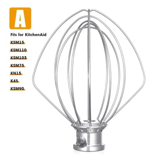 Stainless Steel Balloon Wire Whip Mixer Attachment for Kitchenaid K45Ww 9704329 Flour Cake Balloon Egg Cream Kitchen Tool