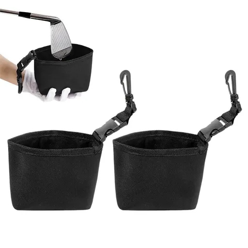 2Pcs Waterproof Golf Club and Ball Cleaning Bag Portable Dry Exterior Cleaning Pouch