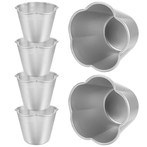 Cake Molds Silver Aluminum Egg Tart Pudding Baking Tools for Home