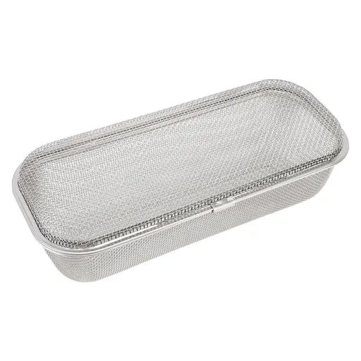 Dishwasher Utensil Basket 304 Stainless Steel Rectangular Mesh Drain Dishwasher Silverware Holder for Chopsticks Small Items 11.5x26.5x7.5cm/4.5x10.4x3.0in