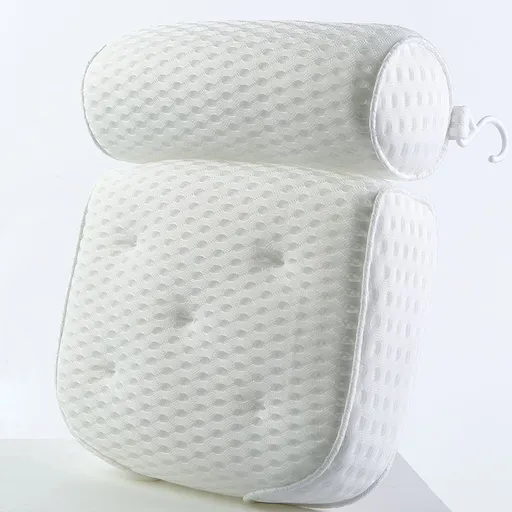 Bath Pillows for Tub with Waterproof Air Mesh Material Technology and Slip Suction Cups,Bath Pillows for Tub Neck and Back Support