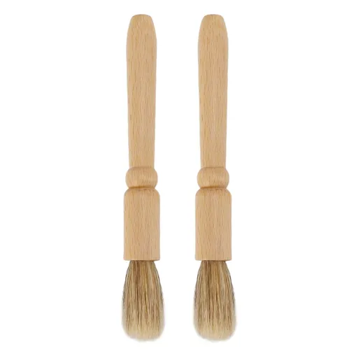 Coffee Grinder Cleaning Brush Wooden 2 Piece Set Sturdy Gentle Bristles